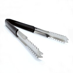 คีบน้ำแข็งสเตนเลสด้ามดำ 8 นิ้ว KCT-118