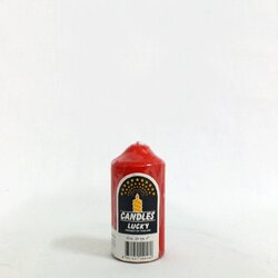 เทียนกลม 20 หุน 4 นิ้ว สีแดง