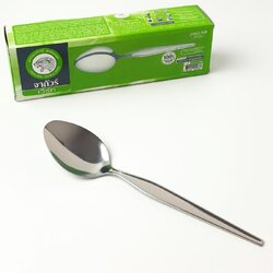 ช้อนล้วนสเตนเลส ช้อนสเตนเลส ลายขอบตั้ง ( ออร์คิด ) ( โหลละ )