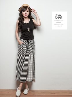 ชุดเดรสแฟชั่นแขนกุด สไตล์เกาหลี รหัส 1067