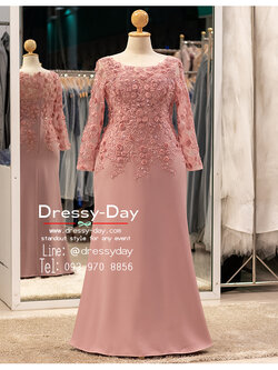 รหัส ชุดราตรี : PFL155 ชุดแม่เจ้าสาว ชุดแม่เจ้าบ่าว อวบ อ้วน ตอนเช้า กลางวัน กลางคืน สวย หรูหราอย่างมีระดับ