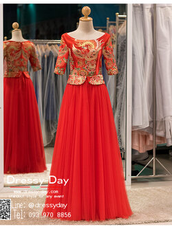 รหัส ชุดยกน้าชา : KPL088 ชุดยกน้าชาปักดิ้นทองงานปักมือ ชุดงานหมั้นสวยๆ คัตติ้งเป๊ะมาก ใส่ออกงาน ไปงานแต่งงาน ใส่เป็นชุดพิธีกร ชุดเพื่อนเจ้าสาว ชุดถ่ายพรีเวดดิ้ง