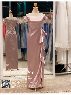 รหัส ชุดราตรียาว : PFL092 ชุดราตรียาว สีชมพู/โรสโกลด์ ไหล่เปาด เข้ารูป เล็กระบายด้านข้าง ผ่าด้านข้างสุดเซ็กซี่ เหมาะใส่ออกงานกลางคืน งานแต่งงาน งานกาล่าดินเนอร์ งานเลี้ยง งานพรอม งานรับกระบี่