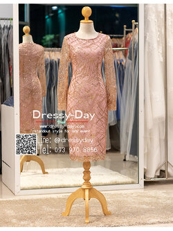 รหัส ชุดราตรี :PFS091 ชุดราตรีกลิตเตอร์ มีแขนยาว เดรสกลิตเตอร์พร้อมส่ง ชุดไปงานแต่ง glitter สวย หรู คนอ้วน คนอวบ ใส่สวย