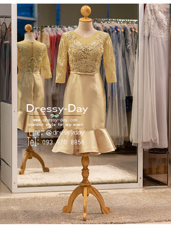 รหัส ชุดไปงานแต่งงาน : PFS215 ชุดไปงานแต่งกลางวัน ตอนเช้า งานบ่าย แบบมีแขน ใส่แล้วเรียบหรูไฮโซ สำเนา สำเนา