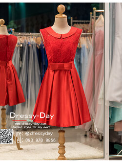 รหัส ชุดราตรีสั้น : BB061 ชุดแซก ชุดราตรี สีแดง แขนกุด เรียบหรูเหมาะใส่ออกงานกลางคืน งานคอกเทล ชุดไปงานแต่งงาน