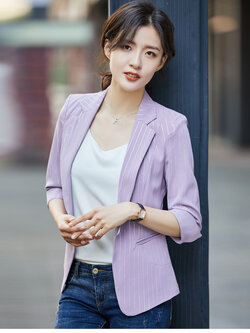 สินค้าพรีออเดอร์ เสื้อสูทแฟชั่นสวยหรูสไตล์เกาหลีดูดีมี 4 สี PO-SUIT-025