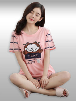 ชุดเซ็ทเสื้อกางเกงลายการ์ตูนสุดน่ารัก รหัส2096