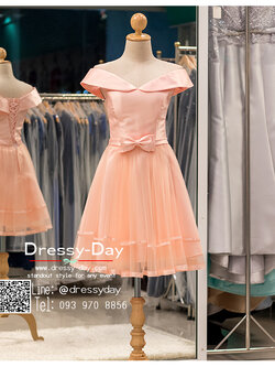 รหัส ชุดราตรีสั้น :BB045 มีชุดราตรีสวย สีครีม ชุดไปงานแต่งสั้น เหมาะใส่งานหมั้น งานเช้า หรู พร้อมส่งเยอะสุดในไทย เนื้อผ้าพรีเมี่ยม คัตติ้งเนี๊ยบๆ คอบัว