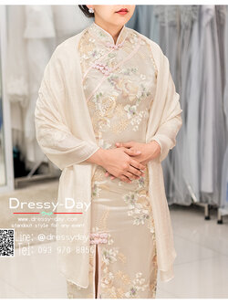 รหัส ชุดผ้าคลุมไหล่ : DD004 ผ้าคลุมไหล่ชุดราตรี ไปงานแต่ง ไซส์ใหญ่ เสื้อคลุมชุดราตรีพร้อมส่ง สวย เรียบหรู ใส่ได้หลากหลายโอกาส