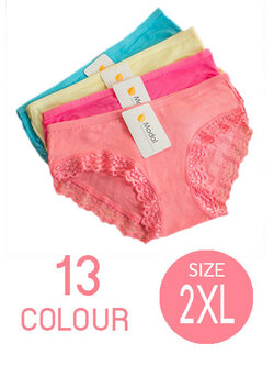 กางเกงชั้นในผู้หญิงใส่สบายมี 13สี รหัสA004-2XL