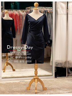 รหัส ชุดราตรีสั้น :PFS100 ชุดราตรีสั้นพร้อมส่ง ชุดราตรีสั้น เปิดไหล่ สวย เรียบ หรูแบบทันสมัย คนอวบอ้วนใส่สวย