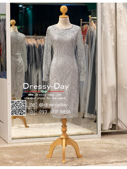 รหัส ชุดราตรี :PFS091 ชุดราตรีกลิตเตอร์ มีแขนยาว เดรสกลิตเตอร์พร้อมส่ง ชุดไปงานแต่ง glitter สวย หรู คนอ้วน คนอวบ ใส่สวย