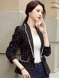 สินค้าพรีออเดอร์ เสื้อสูทแฟชั่นสวยหรูสไตล์เกาหลีดูดี มี2สี PO-SUIT-029