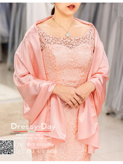 รหัส ชุดผ้าคลุมไหล่ : DD005 ผ้าคลุมไหล่ชุดราตรี ไปงานแต่ง ออกงาน สวย เรียบหรู ไฮโซมากค่ะ