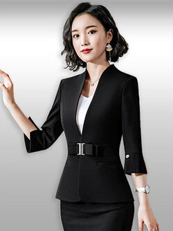 เสื้อสูทผู้หญิงสีดำแบบสวยหรู มี 7 ไซส รหัส 2194