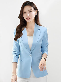 เสื้อสูทผู้หญิงแขนยาวสีฟ้าแบบสวยหรู มี 5 ไซส รหัส1890