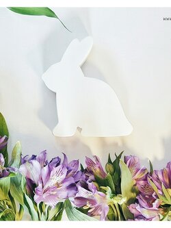 Wooden Bunny - White
