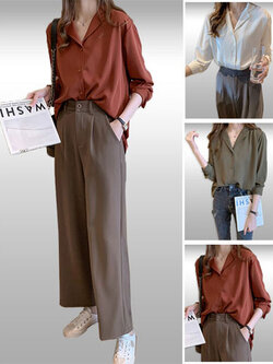 เสื้อเชิ๊ตแฟชั่นแบบสวยหรู มี3สี รหัส2350