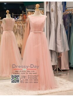 รหัส ชุดราตรี :PFL045 ชุดแซก ชุดราตรียาว หรู สีชมพู สวยหวานน่ารักมากๆ เหมาะสำหรับงานแต่งงาน งานกลางคืน กาล่าดินเนอร์