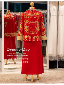 รหัส เสื้อจีนชาย : KPM037 ชุดแต่งงานจีนโบราณชาย หล่อ เท่ห์ อลังการตามประเพณีจีนโบราณ