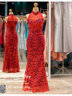 รหัส ชุดกี่เพ้า : KPL006 ถ้าคุณกำลังมองหา ชุดกี่เพ้าประยุกต์สวยๆ ใส่แล้วแอบเซ็กซี่เล็กๆ แต่ยังคงความหรูและสง่า รุ่นนี้ตอบโจทย์มาก เหมาะสำหรับใส่ในพิธียกน้ำชา พิธีแต่งงานแบบจีน หรือ ถ่ายพรีเวดดิ้ง