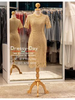 รหัส ชุดเจ้าภาพ :PFS011 ชุดราตรีสั้นมีแขน