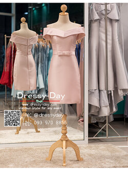 รหัส ชุดไปงานแต่งงาน :PF084 ชุดไปงานแต่งงาน น่ารัก สีชมพู ใส่ไปงานแต่งงานกลางวัน หรือ กลางคืน สวย เรียบ หรู ดูดีสุดๆ