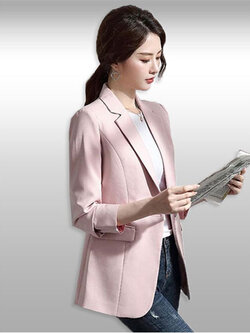 เสื้อสูทผู้หญิงสีชมพูแบบสวยหรู มี 7 ไซส รหัส2290