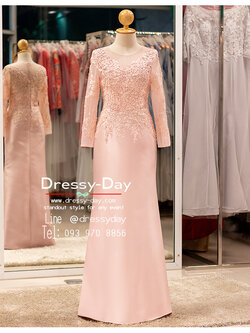 รหัส ชุดเจ้าภาพ : PFL227 ชุดแม่เจ้าสาวเรียบหรู ไม่แก่ ชุดแม่เจ้าบ่าวตอนกลางวัน เช้า เย็น สวย หรู อินเทรนด์ปี 2024