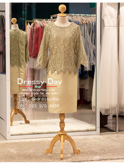 รหัส ชุดเจ้าภาพ : PFS131 ชุดแม่เจ้าสาวเรียบหรู ชุดแม่เจ้าบ่าวกลางวัน ตอนเช้า งานกลางคืน ผ้าไหมไม่แก่