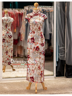 รหัส ชุดตรุษจีน : KPL173 ชุดตรุษจีนหญิง โมเดิรน์ ชุดกี่เพ้าแฟชั่น คนอ้วน อวบ ใส่วันตรุษจีนสวยหรูปังปุริเย่