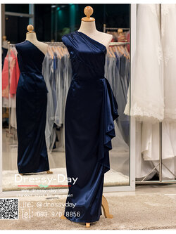 รหัส ชุดราตรียาว : PAL013 ชุดราตรียาว สีเนวี่บลู ไหล่เฉียง เข้ารูป ผ่าด้านข้างสุดเซ็กซี่ เหมาะใส่ออกงานกลางคืน งานแต่งงาน งานกาล่าดินเนอร์ งานเลี้ยง งานพรอม งานรับกระบี่