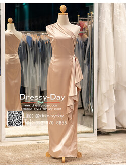 รหัส ชุดราตรียาว : PAL013 ชุดราตรียาว ไหล่เฉียง เข้ารูป ผ่าด้านข้างสุดเซ็กซี่ พร้อมส่ง