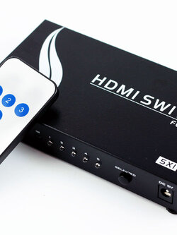HDMI SWITCH 5 Port MT-ViKi (HDMI Selector) ตัวเพิ่ม HDMI ให้ทีวี HDMI เข้า 5 ออก 1 พร้อมรีโมท