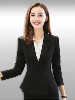 เสื้อสูทผู้หญิงสีดำแบบสวยหรู มี 7 ไซส รหัส2261