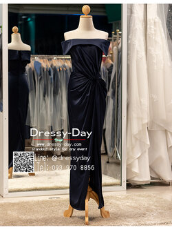รหัส ชุดราตรียาว : PFL139 ชุดไปงานแต่ง จับเดรป แบบมีแขน ชุดไปงานแต่งงานกลางคืน เรียบ หรู ดูแพง คนอ้วนใส่สวย พร้อมส่ง