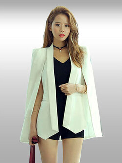 เสื้อสูทแฟชั่นผู้หญิงสีขาวเรียบหรู มี 4 ไซส