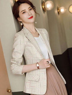 สินค้าพรีออเดอร์ เสื้อสูทแฟชั่นสวยหรูสไตล์เกาหลีดูดี มี2สี PO-SUIT-030