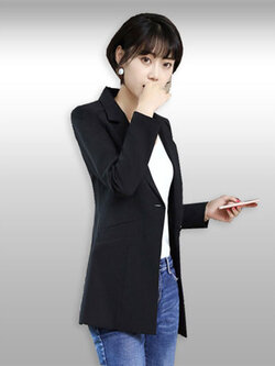 เสื้อสูทผู้หญิงสีดำแบบสวยสไตล์เกาหลี มี 6ไซส รหัส2195