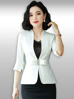 เสื้อสูทผู้หญิงสีขาวแบบสวยหรู มี 5 ไซส รหัส 2193