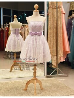 รหัส ชุดราตรี : SS001 ชุดแซก ชุดราตรีสั้น หรู สีฟ้า ม่วง สวย สง่า ดูดีแบบเจ้าหญิง ใส่ไปงานแต่งงาน งานกาล่าดินเนอร์ งานเลี้ยง งานพรอม งานรับกระบี่