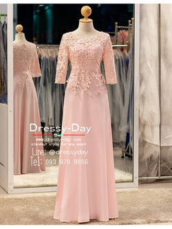 รหัส ชุดราตรียาว : PFL152 ชุดแม่เจ้าสาว เจ้าบ่าว อวบ อ้วน สวย หวาน หรู ไฮโซ