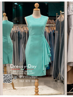 รหัส ชุดราตรีสั้น : PK016 ชุดแซก ชุดราตรี สีเขียวมิ้น เรียบหรูเหมาะใส่ออกงานกลางคืน งานคอกเทล ชุดออกงาน ชุดราตรี ชุดรับรางวัล ชุดบายเนียร์ ชุดพรมแดง ชุดไปงานแต่ง