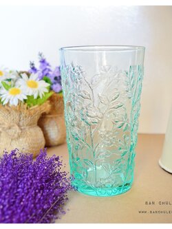 Vintage Glass Cup - Light Green
