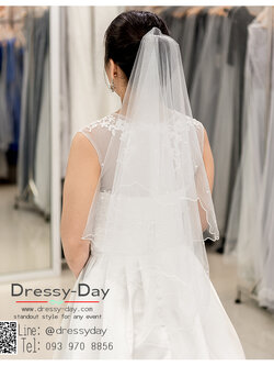 รหัส ผ้าคลุมผม : VD003 ขาย เวล ผ้าคลุมผม พร้อมส่ง เหมาะมากสำหรับใส่ในพิธียกน้ำชา และงานแต่งงานธรรมเนียมจีน แต่งงานในโบสถ์ สีขาว เวลเจ้าสาว