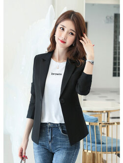 สินค้าพรีออเดอร์ สูทแฟชั่นแบบสวยสไตล์เกาหลีมี 4สี รหัส PO-SUIT-012