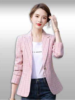 เสื้อสูทผู้หญิงสีชมพูแบบสวยหรู มี 7 ไซส รหัส2267