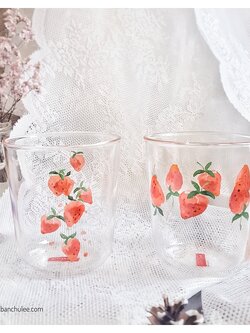 Strawberry Glass Cup