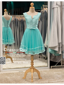 รหัส ชุดราตรีสั้น :BB046 มีชุดราตรีสวย สีเขียวมิ้น ชุดไปงานแต่งสั้น เหมาะใส่งานหมั้น งานเช้า หรู พร้อมส่งเยอะสุดในไทย เนื้อผ้าพรีเมี่ยม คัตติ้งเนี๊ยบๆ